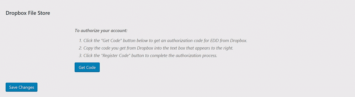 dropbox-file-store_connect – Easy Digital Downloads screen recording of the process of connecting a store to the Dropbox service