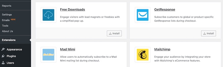 The EDD Free Downloads extension for building an email list in WordPress.