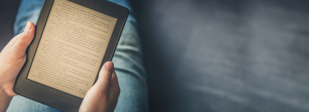 Photo: person reading an eBook