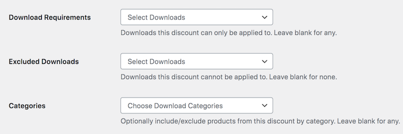 Download requirements and product categories for creating limited-time discount.