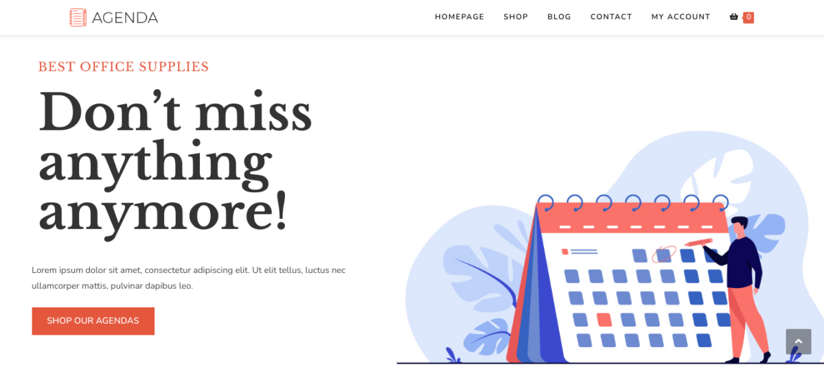 The OceanWP eCommerce template. 