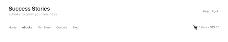 Place the cart into the primary navigation