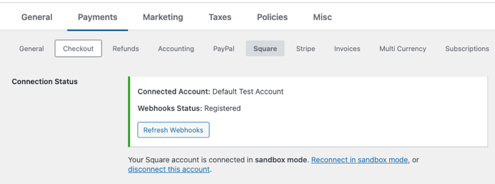 Connecting Square webhooks in Easy Digital Downloads.